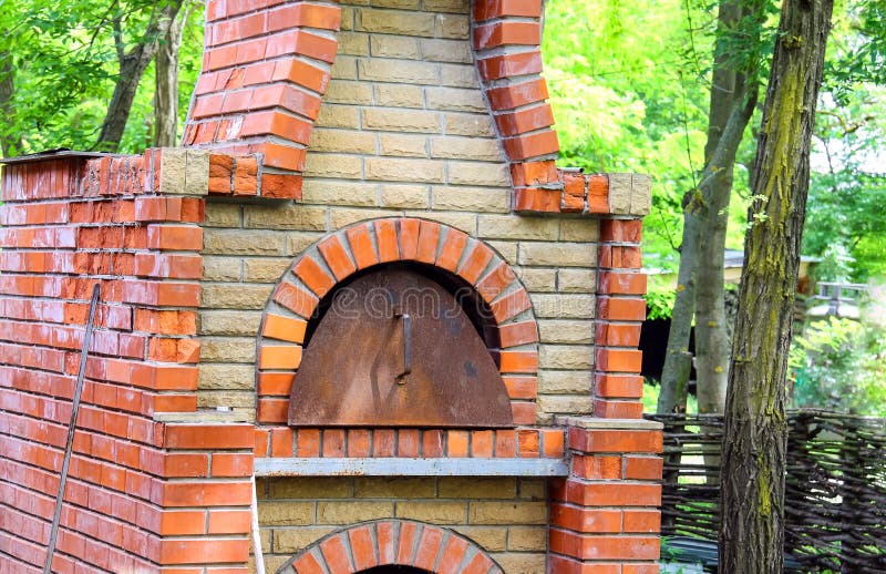 Oven in the courtyard of a village house in Ukraine