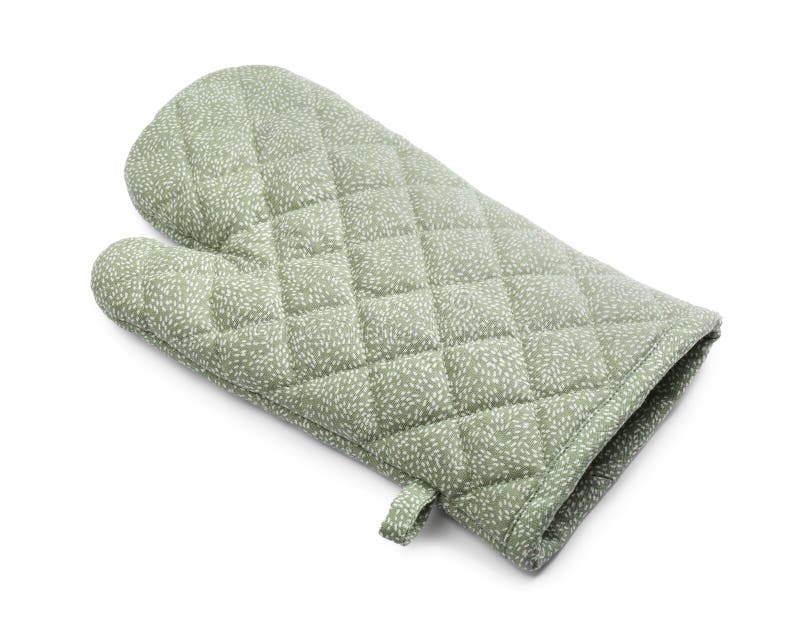 Oven Glove for Hot Dishes Isolated on White Stock Photo Image of heat