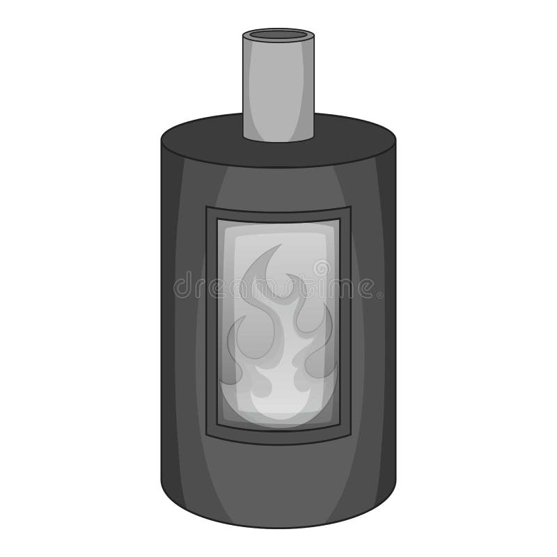 Oven stove icon monochrome stock illustration