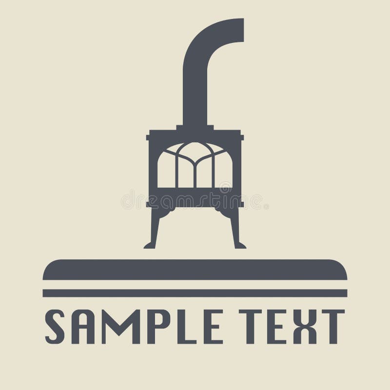 Oven stove icon or sign royalty free illustration