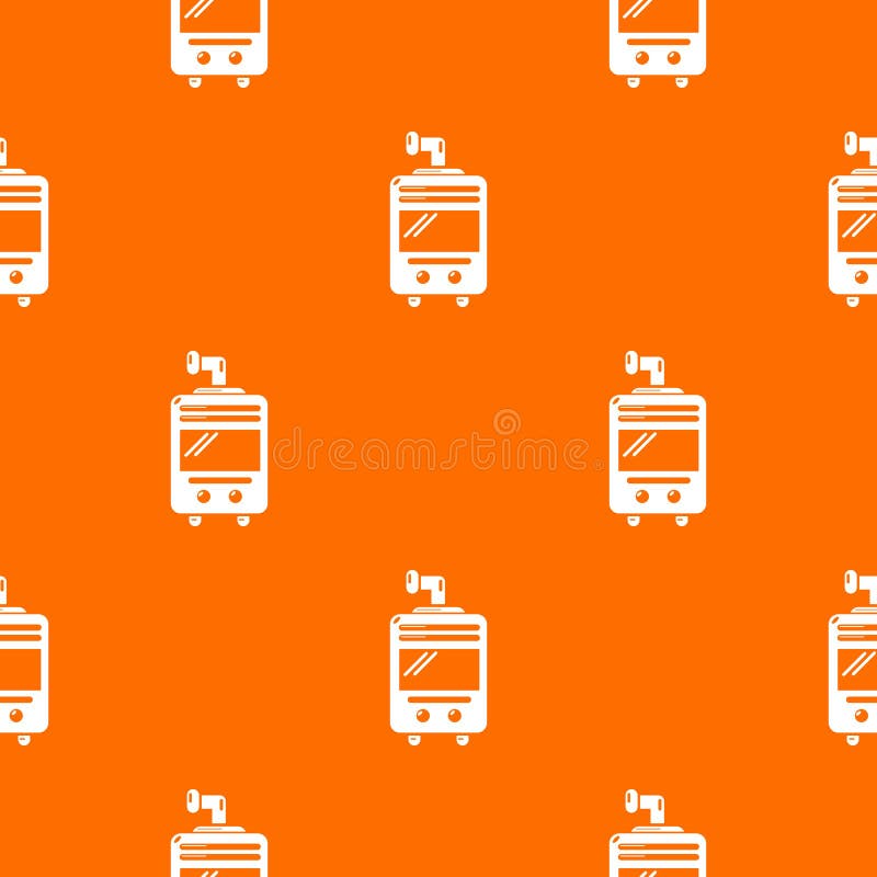 Oven-stove pattern vector orange stock illustration