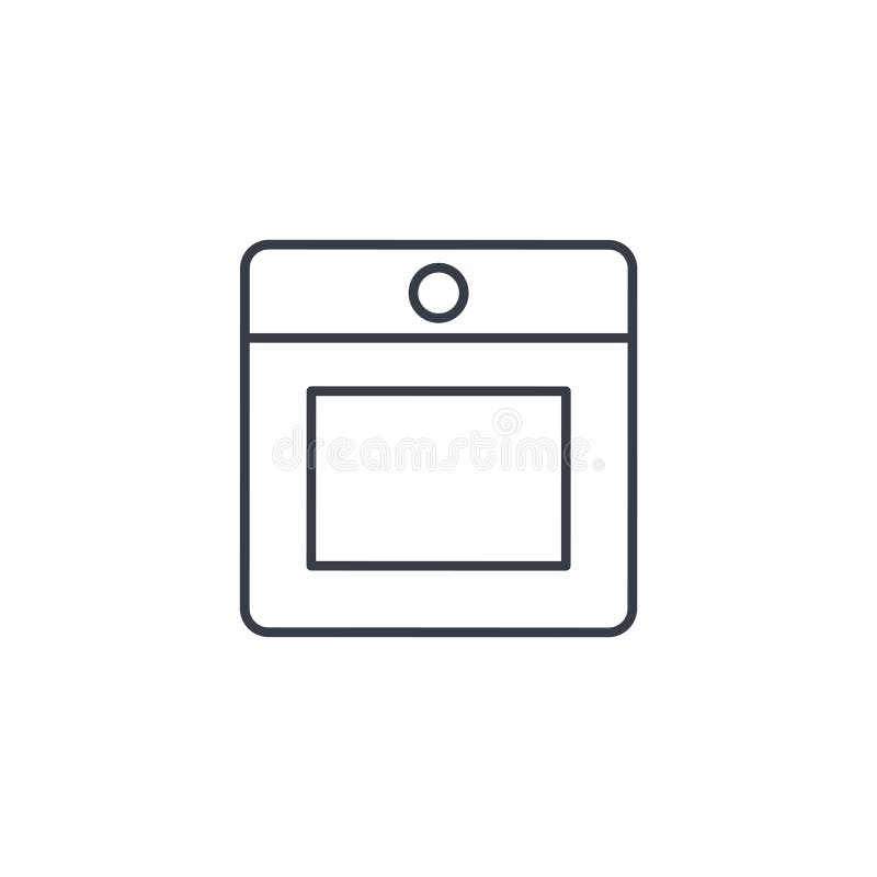 Oven stove thin line icon. Linear vector symbol stock illustration