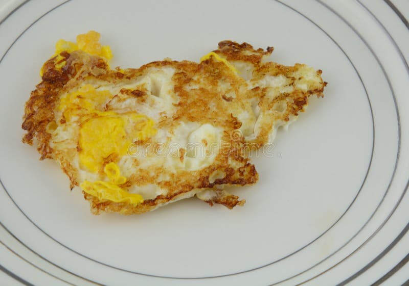 Over Hard Fried Egg On Plate Stock Photo Image Of Nutrition Fried