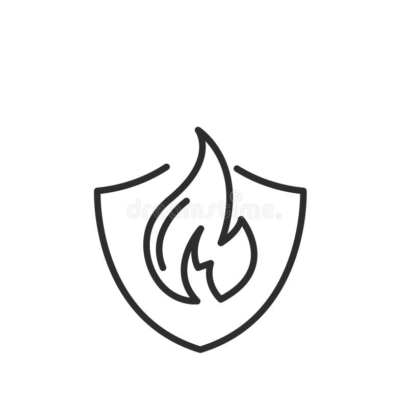 Over Heat Protection Icon Vector Concept Design Template Stock Vector