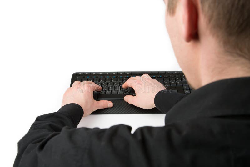 Over Shoulder Keyboard typing
