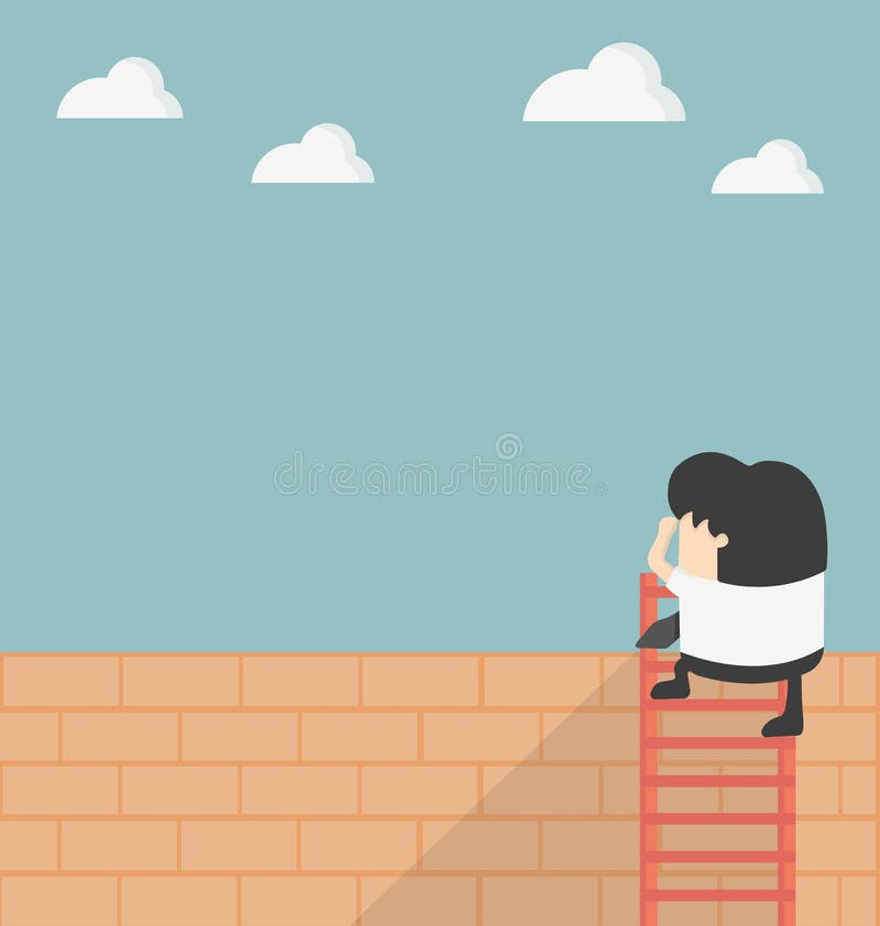 Over the wall. stock illustration. Illustration of help 49391208