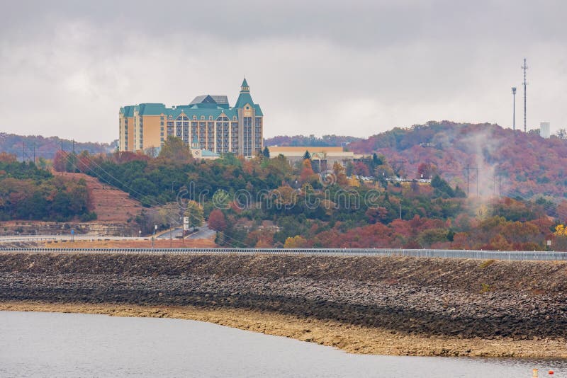 Overcast View of the Fall Color of Long Creek Stock Photo Image of