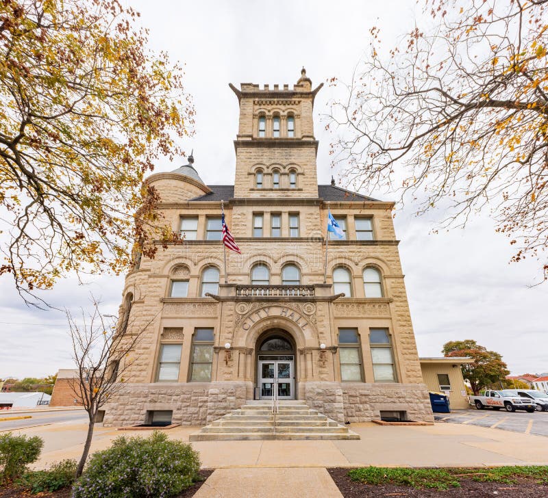 Overcast View of the Springfield Historic City Hall Stock Image Image