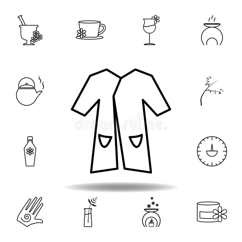 overcoat, uniform outline icon. Detailed set of spa and relax illustrations icon. Can be used for web, logo, mobile app, UI, UX vector illustration overcoat, uniform outline icon. Detailed set of spa and relax illustrations icon. Can be used for web, logo, mobile app, UI, UX vector illustration