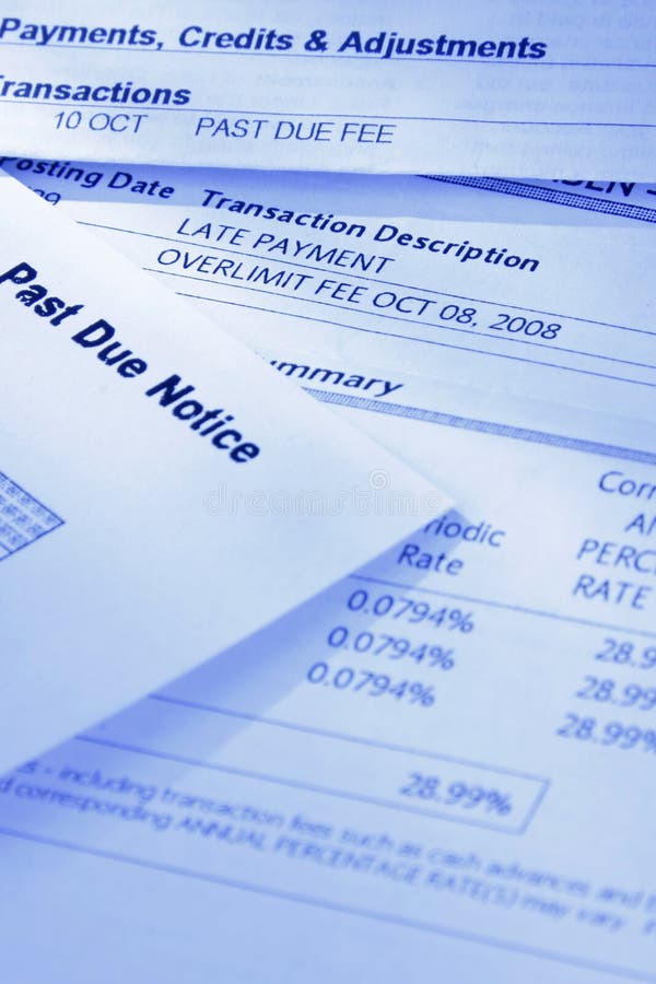 Overdue bills royalty free stock photos