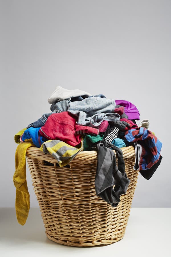 Overflowing Laundry Basket Stock Photo Image 40109310