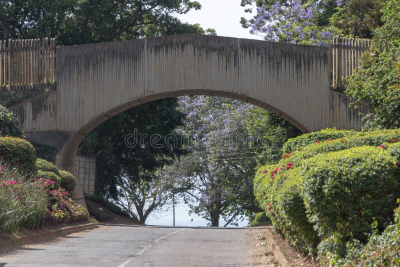 A Overhead Bridge stock image. Image of green, purple 134825967
