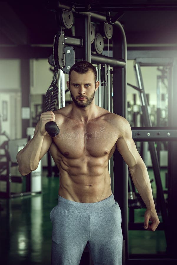 Overhead extension rope exercise royalty free stock images