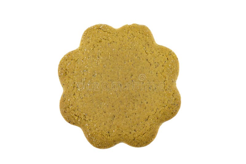 An overhead photo of a single ginger cookie, isolated on white background stock photos An overhead photo of a single ginger cookie, isolated on white background stock photos