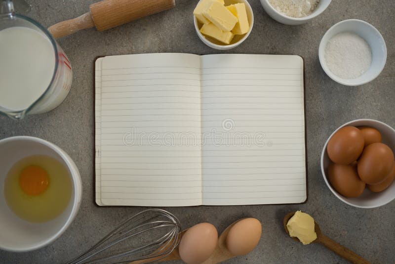 Overhead of Open Notebook with Pen and Glasses Stock Photo - Image of ...
