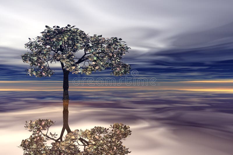 Overklig tree för reflexion