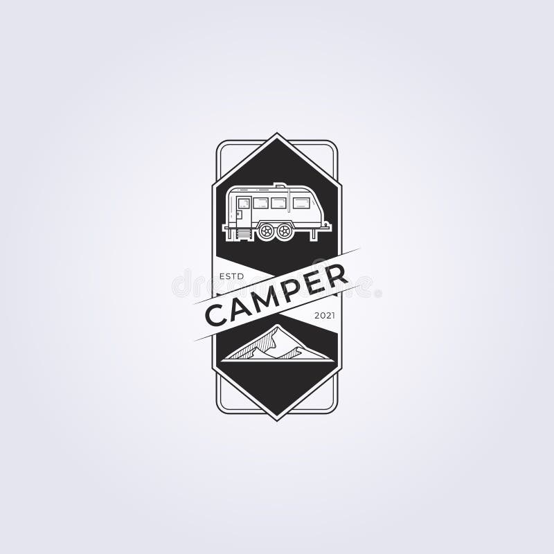 Overland Camper Outdoor Mountain Logo Vector Illustration Design ...