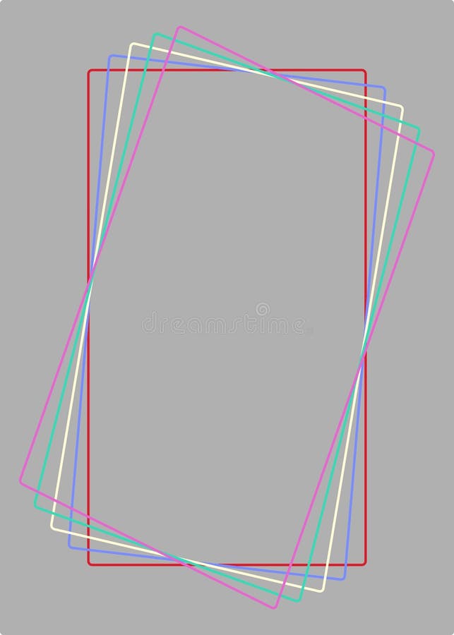 Overlapping Colored Rectangular Frames Background vector illustration