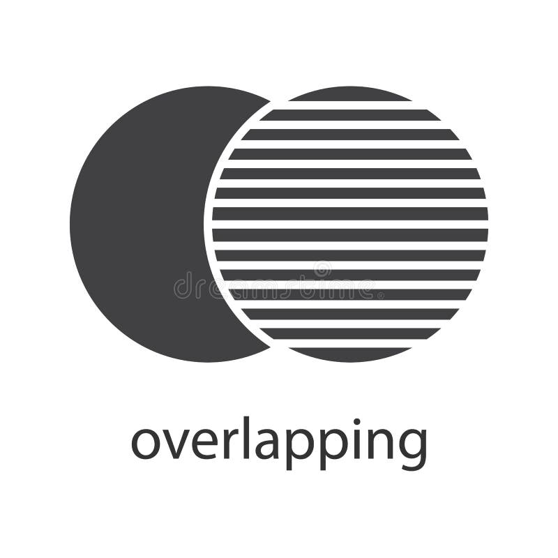 Overlapping glyph icon royalty free illustration