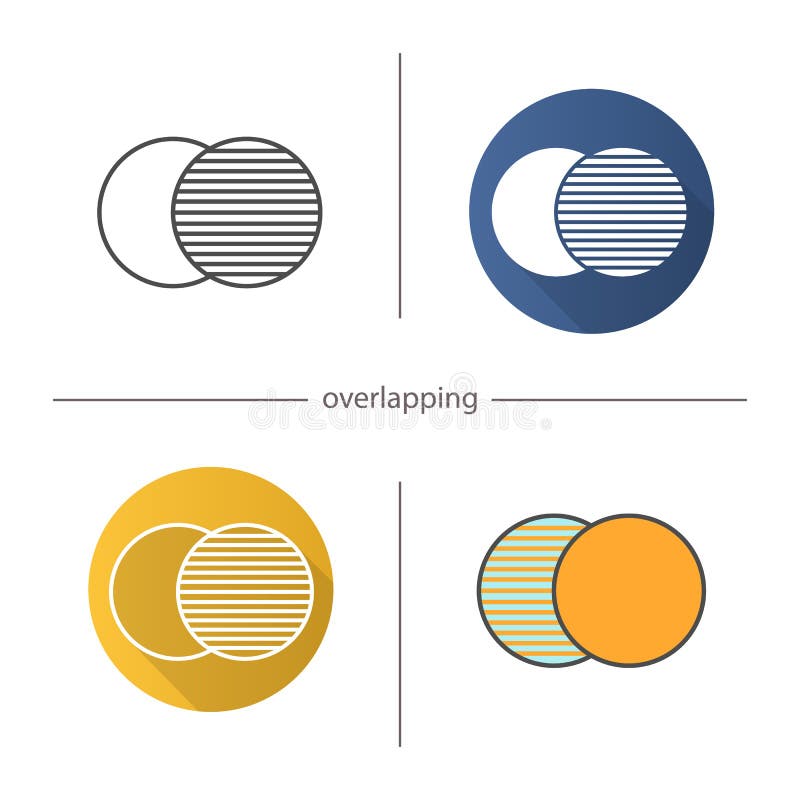 Overlapping symbol icon vector illustration