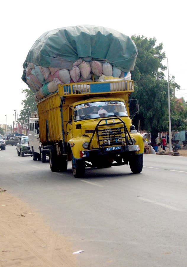 Overloaded truck in Senegal