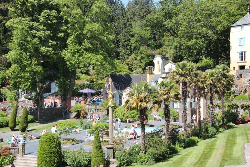 Overlooking The Piazza At Portmeirion Village, North Wales