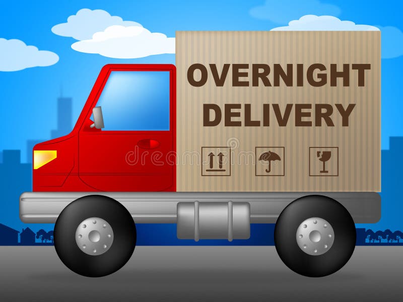 https://thumbs.dreamstime.com/b/overnight-delivery-represents-next-day-courier-meaning-postage-parcel-delivering-45844450.jpg