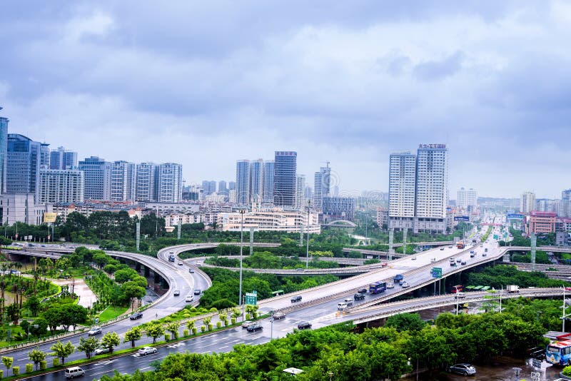 Overpass in modern city,Nanning,China royalty free stock photography Overpass in modern city,Nanning,China royalty free stock photography