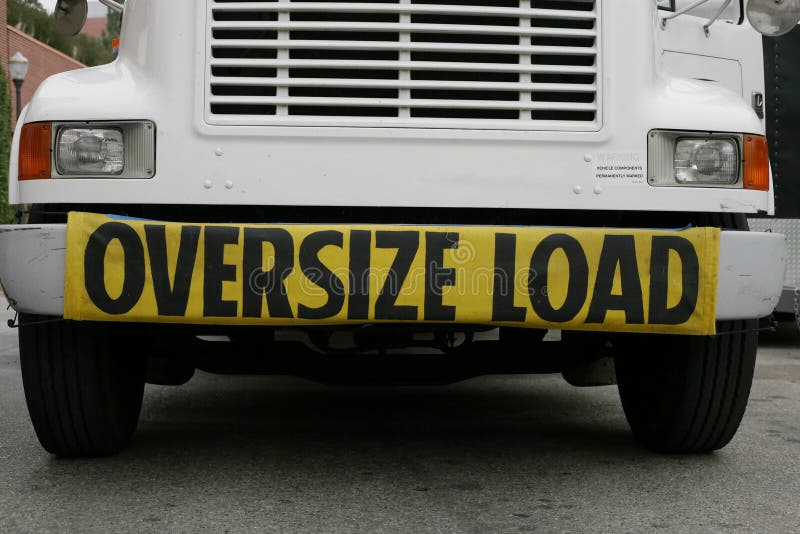 Oversize Load on Truck royalty free stock photo Oversize Load on Truck royalty free stock photo