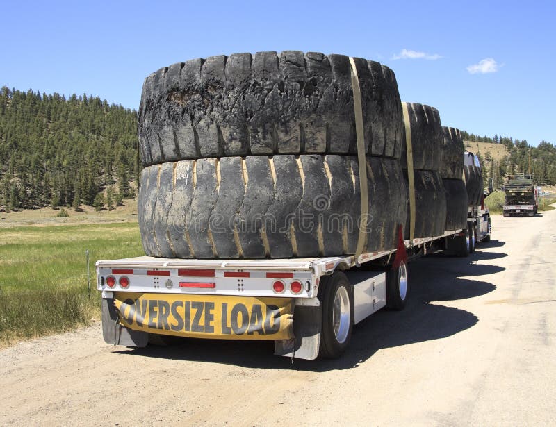 Oversize load truck stock image Oversize load truck stock image