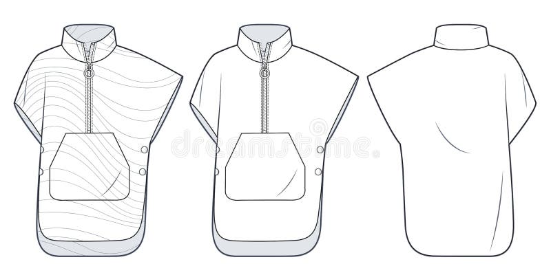 Down Vest Technical Drawing Stock Illustrations – 197 Down Vest ...