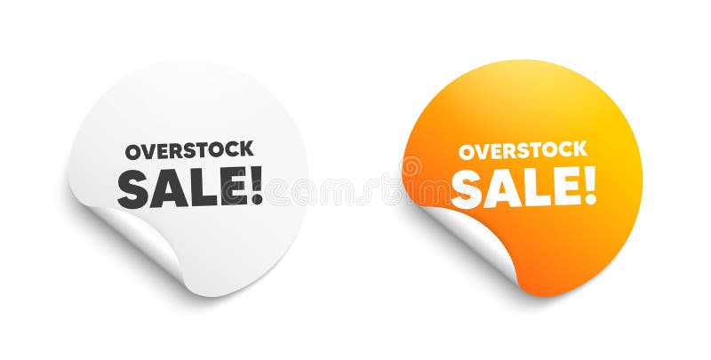 Overstock sale special offer price sign Royalty Free Vector