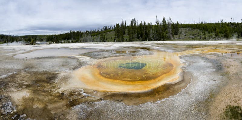 Overview of a Geyser in Yellowstone