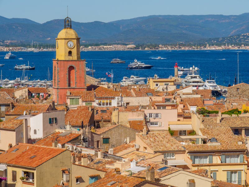 Saint Tropez old buildings stock photo. Image of water - 58400478