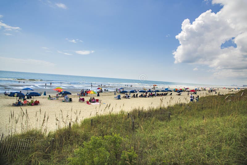 Overvol Zuiden Carolina Beach royalty-vrije stock afbeelding Overvol Zuiden Carolina Beach royalty-vrije stock afbeelding