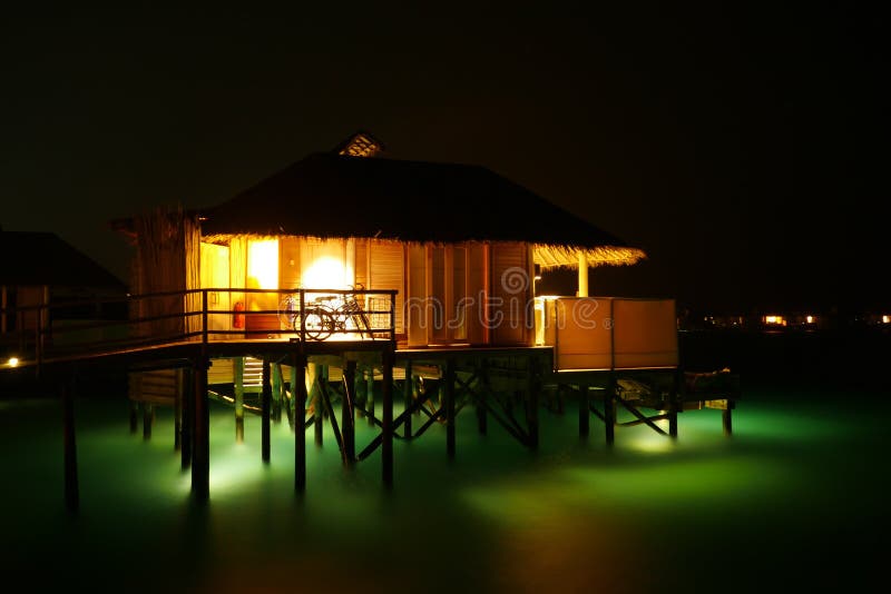 Overwater Bungalow stockbild