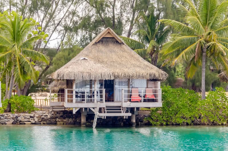 Overwater Bungalows, French Polynesia Stock Photo - Image of beautiful ...