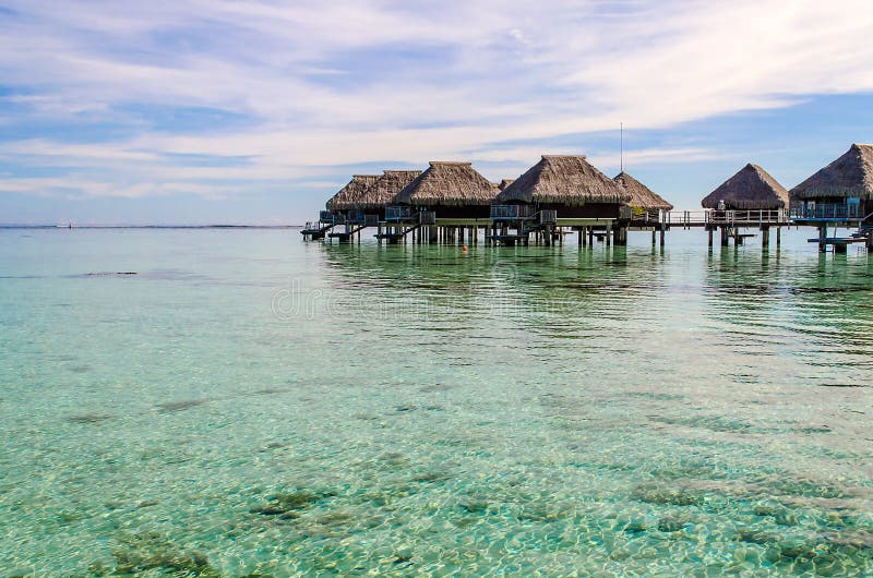 Overwater bungalowy obrazy stock