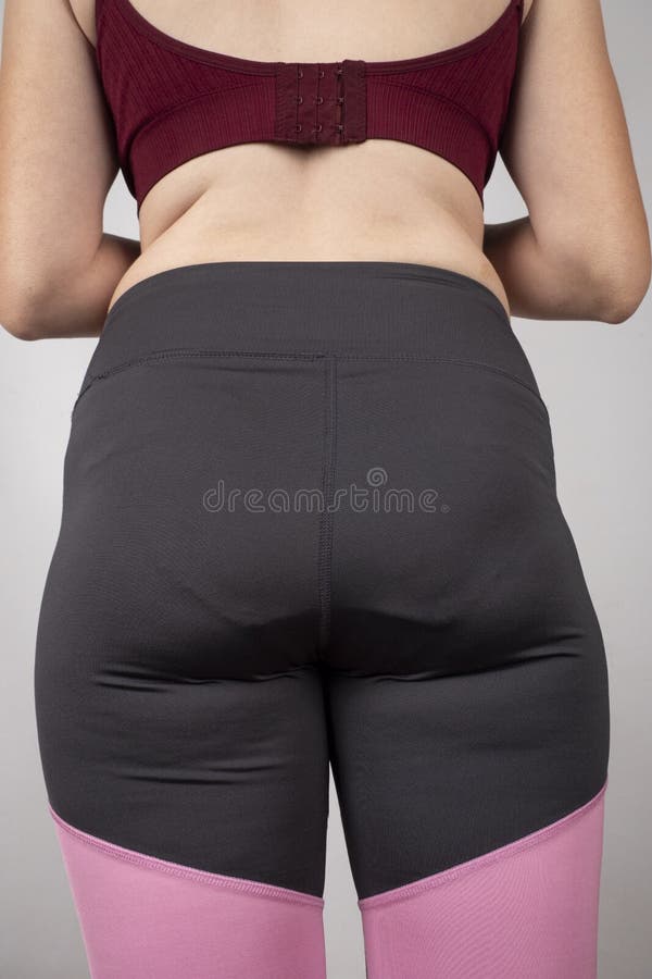 Overweight Female Buttocks in Black Leggings Closeup, Exercise for Weight  Loss Stock Photo - Image of legging, care: 259281434