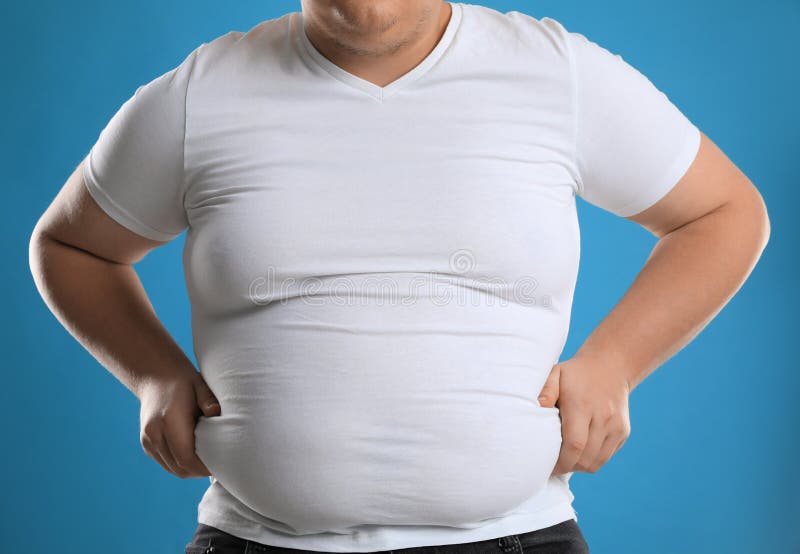 108 Fat Obese Guy Tight Shirt White Background Stock Photos - Free ...