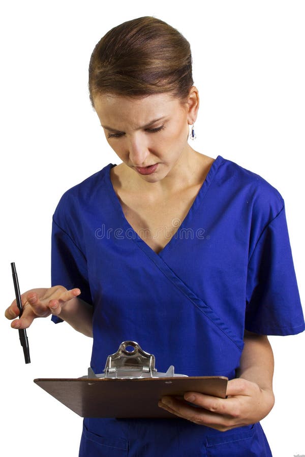 Overworked Doctor/Nurse royalty free stock image Overworked Doctor/Nurse royalty free stock image