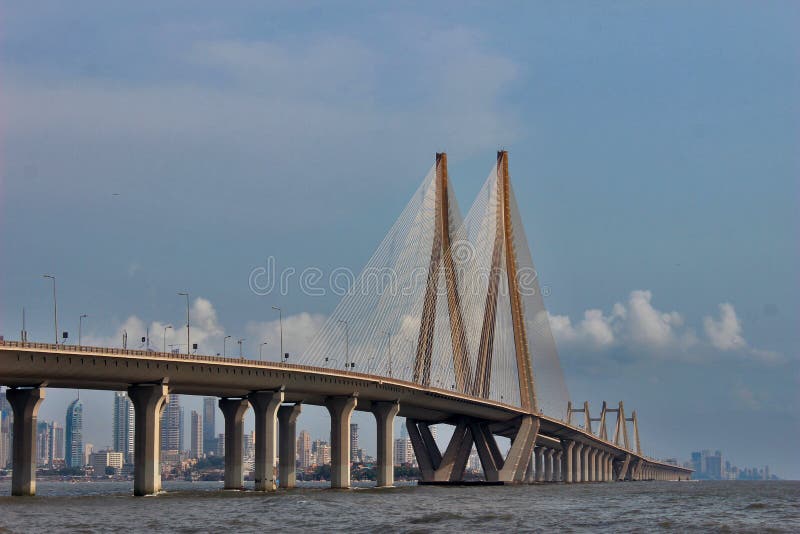 Overzeese bandra-Worli Verbinding royalty-vrije stock foto's Overzeese bandra-Worli Verbinding royalty-vrije stock foto's
