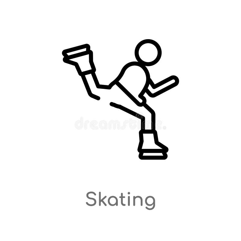 overzicht het schaatsen vectorpictogram de geïsoleerde zwarte eenvoudige illustratie van het lijnelement van sportenconcept het e royalty-vrije illustratie overzicht het schaatsen vectorpictogram de geïsoleerde zwarte eenvoudige illustratie van het lijnelement van sportenconcept het e royalty-vrije illustratie