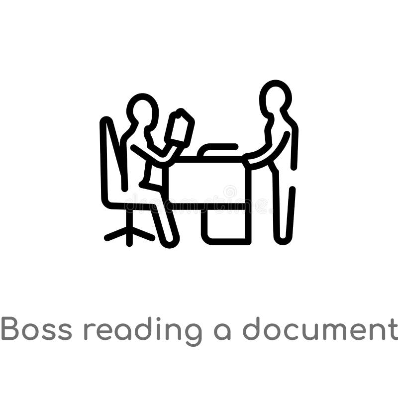 overzichts chef- lezing een document vectorpictogram de ge?soleerde zwarte eenvoudige illustratie van het lijnelement van bedrijf vector illustratie overzichts chef- lezing een document vectorpictogram de ge?soleerde zwarte eenvoudige illustratie van het lijnelement van bedrijf vector illustratie