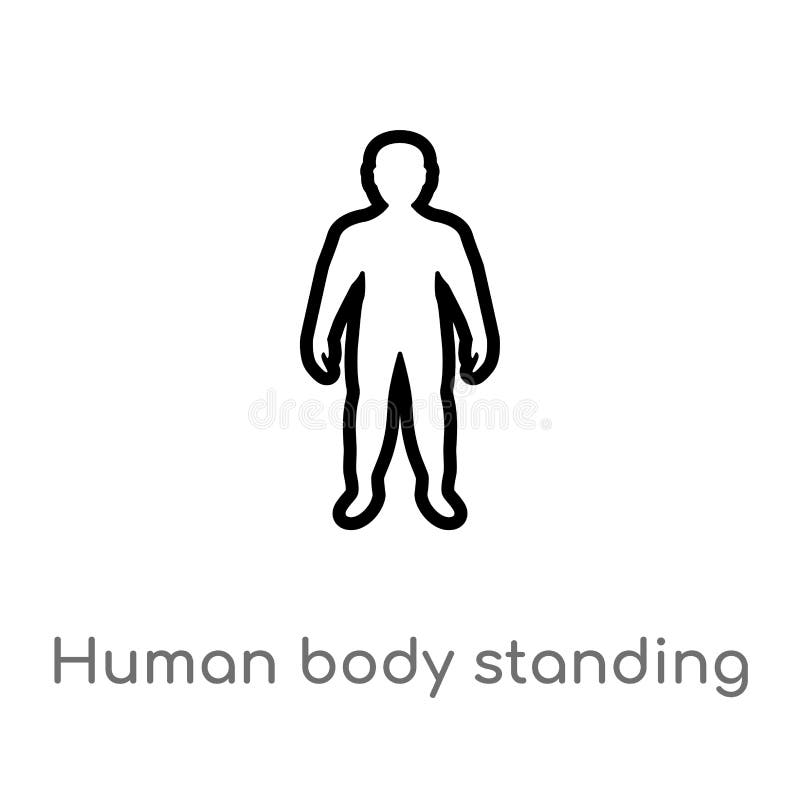 overzichts menselijk lichaam die zwart vectorpictogram bevinden zich de ge?soleerde zwarte eenvoudige illustratie van het lijnele royalty-vrije illustratie overzichts menselijk lichaam die zwart vectorpictogram bevinden zich de ge?soleerde zwarte eenvoudige illustratie van het lijnele royalty-vrije illustratie