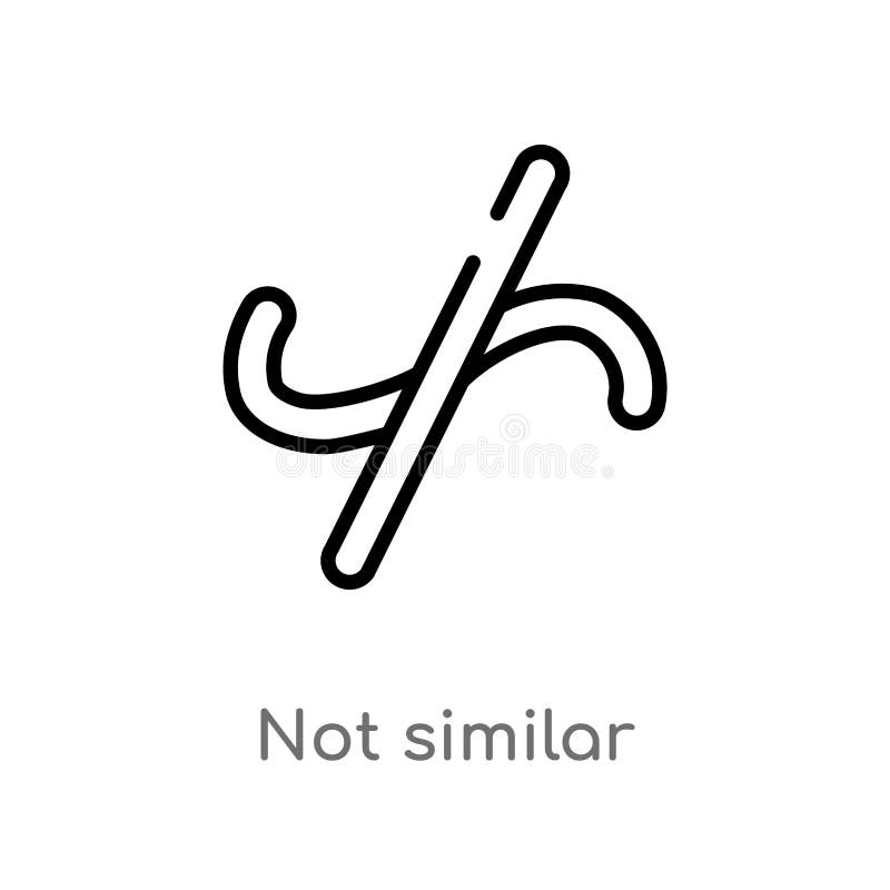 overzichts niet gelijkaardig vectorpictogram de geïsoleerde zwarte eenvoudige illustratie van het lijnelement van tekensconcept e vector illustratie overzichts niet gelijkaardig vectorpictogram de geïsoleerde zwarte eenvoudige illustratie van het lijnelement van tekensconcept e vector illustratie
