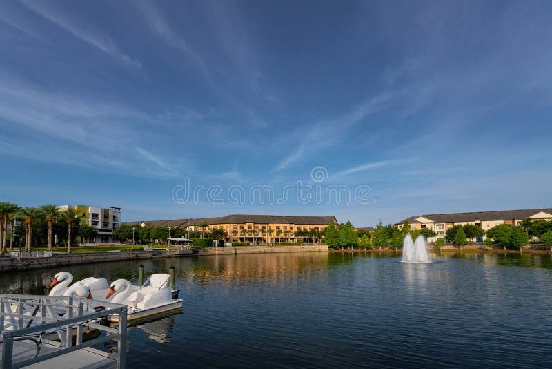 Oviedo on the Park in Downtown Oviedo, Florida Stock Image Image of