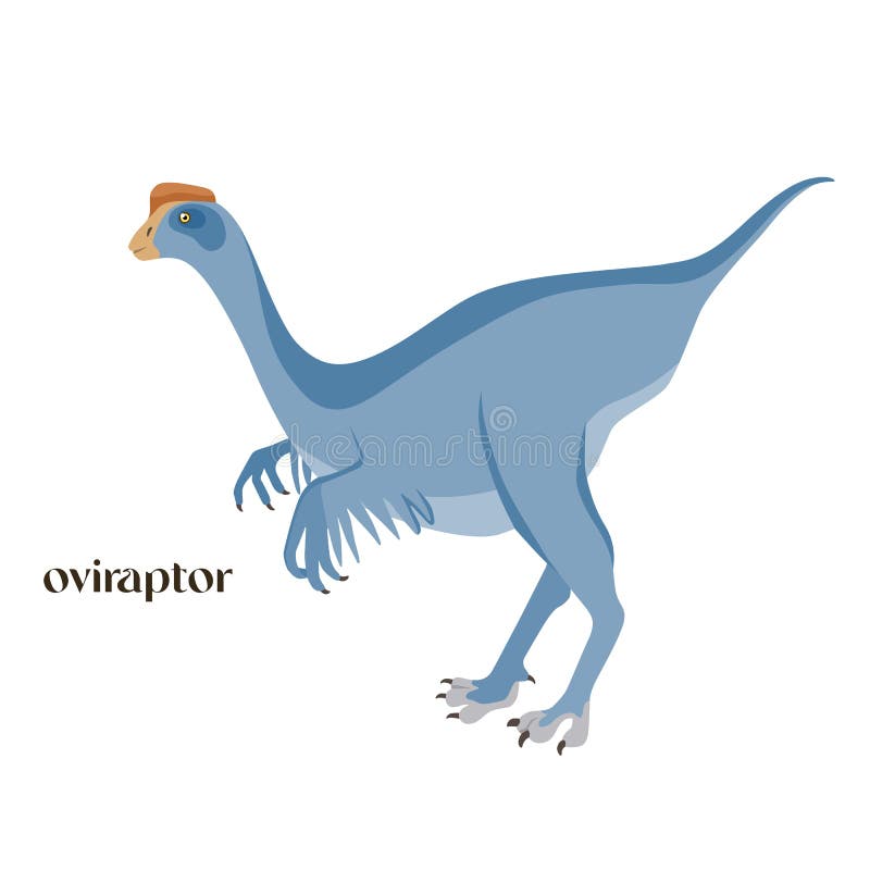 Desenho Realista Oviraptor Com Ovo Ilustração Para Enciclopédia