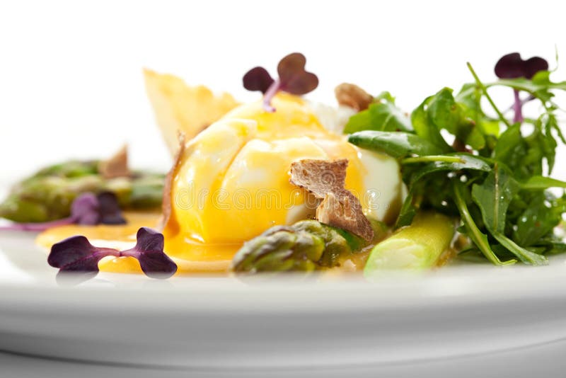 Poached Egg with Asparagus and Crispy Bread. Poached Egg with Asparagus and Crispy Bread.