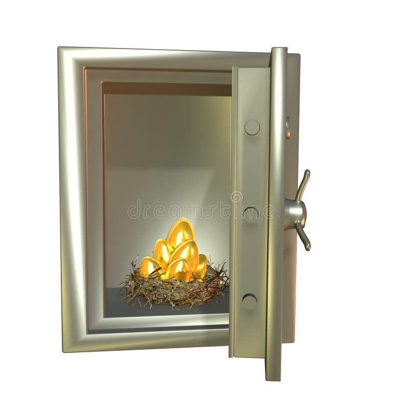 Ovos de ninho seguros ilustração stock Ovos de ninho seguros ilustração stock